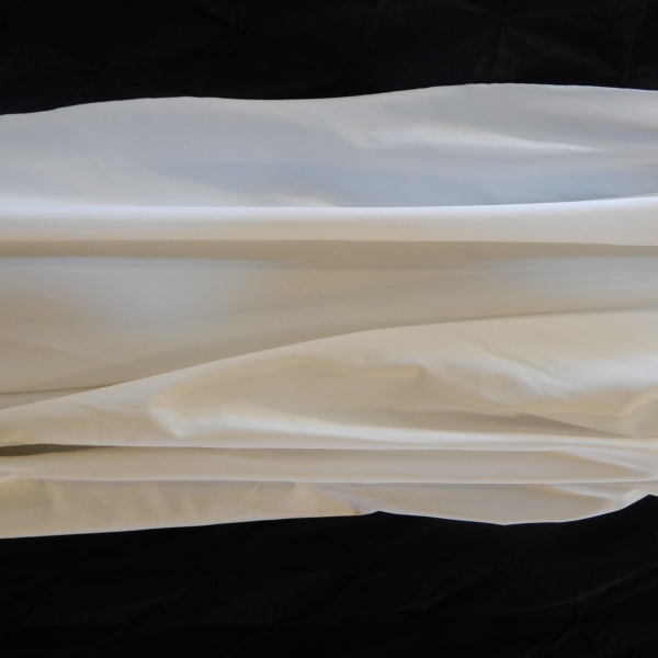White spandex drape